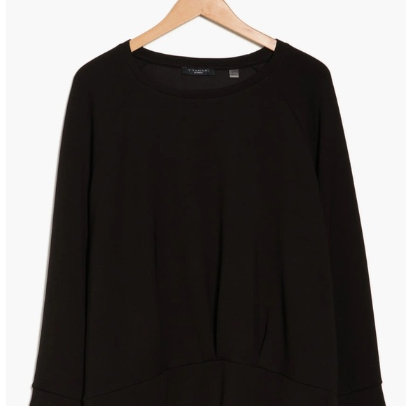 T Tahari Brand new Plus Size Elegant Black Crew Neck Sweater - Picture 9 of 11